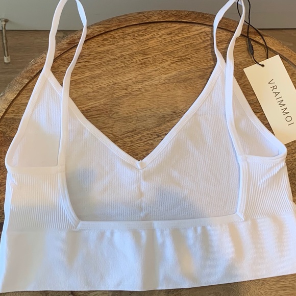 Bralette Open Back Tank Top Seamless Wireless Bra - Picture 7 of 9